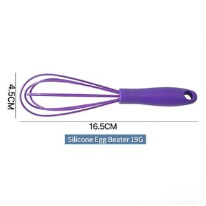 6 Inch <b>Silicone</b> Whisk, Mini Egg Beater, Colorful Hand Mixer, Mini Baking <b>Tool</b> - Product Image 2