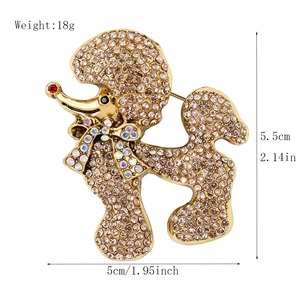 Broche vintage <span class=keywords><strong>de</strong></span> aleación con diamantes <span class=keywords><strong>de</strong></span> imitación <span class=keywords><strong>de</strong></span> poodle <span class=keywords><strong>para</strong></span> <span class=keywords><strong>mujer</strong></span>, pin <span class=keywords><strong>de</strong></span> solapa brillante <span class=keywords><strong>de</strong></span> cristal con forma <span class=keywords><strong>de</strong></span> cachorro, rosa y azul, <span class=keywords><strong>para</strong></span> blazer, abrigo, fiesta, boda - Product Image 4