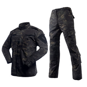 Uniforme Táctico de Combate BDU Camuflaje Negro Unisex XXL, Tela Rip-Stop de Sarga, Material de Algodón y Poliéster, <span class=keywords><strong>Jaime</strong></span> Outdoor FA044 - Product Image 1