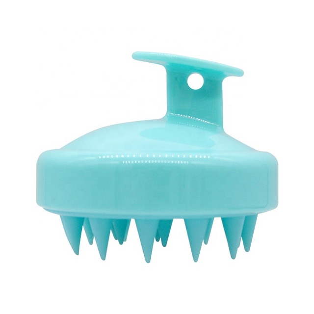 Wholesale Custom Logo Round Scalp Massager Silicone Hair Shampoo Brush for Women