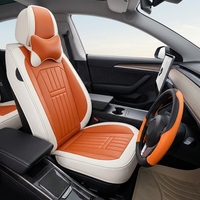 Fundas de Asiento de Coche de Cuero de Diseño Universal, Decoración Interior de Coche de Lujo, Estilo Ejecutivo, Juego Completo para Todas las Estaciones