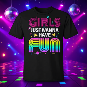 Camiseta retro de los años 80 con estampado de Girls Just Wanna Have Fun, unisex, talla para adultos S M L XL XXL - Product Image 3