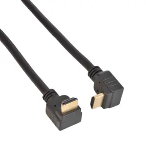 Factory direct Gold plated Male to Male 1080p right angled connector HDMI to HDMI cable