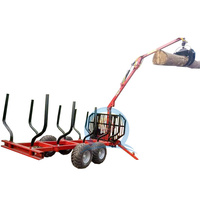 Meilleure vente machine forestière Quad Bike Log Trailer avec 4.2/4.7/5.5/6.5/7m grue forêt bois remorque pour tracteur