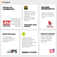 Ewaygps Autoradio universel Android avec écran IPS 2K de 11,5 pouces, amplificateur DSP intégré, Carplay, Android Auto, DSP DTS, lecteur multimédia automobile