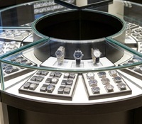 Vitrines à bijoux durables et écologiques avec éclairage LED pour les salons professionnels