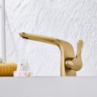 Grifo de lavabo de latón, grifo mezclador de lavabo con núcleo de válvula de cerámica de construcción de latón, Ideal para grifos de lavabo de baño altos