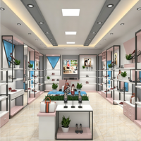 Présentoir Commercial Multi-Niveaux sur Pied pour Magasin de Chaussures, Présentoir à Sacs, Étagères de Présentation Personnalisées