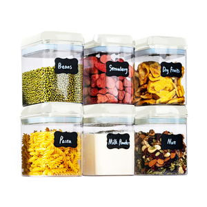 Merryart custom 6pcs airtight stackable food containers 6pack food storage set plastic fridge food storage container