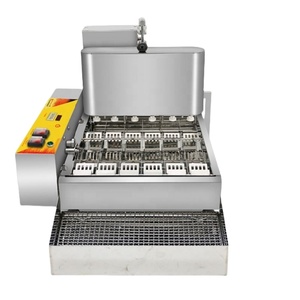 Commercial Stainless Steel Mini Donut Maker Fully Automatic 6 <b>Rows</b> Doughnut Frying <b>Machine</b> for Bakeries Flour Mills Used - Product Image 5