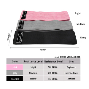 Set di Fasce Elastiche per <span class=keywords><strong>Allenamento</strong></span> Yoga, Fitness, Palestra Domestica, con Logo Personalizzato, per Glutei e Gambe, Bande di Resistenza in Tessuto - Product Image 4