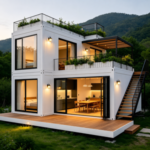 บ้านสำเร็จรูปดีไซน์หรูขนาด 40 ฟุต สำหรับห้องพักโรงแรม บ้านขนาดเล็ก ห้องน้ำสำเร็จรูป วิลล่า ร้านค้า ห้องครัว - Product Image 1