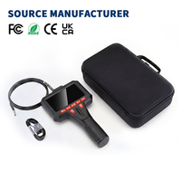 Vidéoscope industriel avec écran IPS 4,5 pouces, HD 1080P, 6 LED, éclairage réglable 6 mm, étanchéité IP67, batterie au lithium, pour ascenseurs, puits et voies ferrées