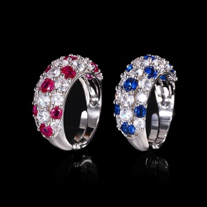 Fashion Jewelry Eco-friendly Copper Gold Plated Micro Pave Multicolor Zircon Geometric Pattern <b>Adjustable</b> <b>Ring</b> for Daily Wear - Product Image 5
