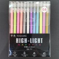 Bolígrafos de gel de PVC neutro Pastel de 12 Colores de alto brillo para estudiantes de primaria y secundaria marcadores de libro de mano DIY dibujados a mano