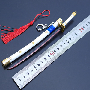 36 Estilos, 20CM, Espada Demon Slayer, Colgante de Personaje de Luffy Zoro, Artesanía de Metal, Katana, Llaveros de Anime - Product Image 3