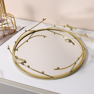 Mystic Arts <b>Mirror</b> Tray Metal Base Round Decorative Ornament For Home Decoration And Product Photography Prop - Product Image 4