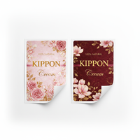 Étiquettes personnalisées de luxe pour cosmétiques, logo en relief doré, autocollant adhésif, impression, étiquettes pour pots de crème pour le corps, emballage de flacons