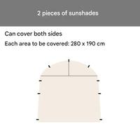Auvent pliable imperméable monocouche, tente dôme pare-soleil, équipement de camping extérieur multi-usages pour le glamping