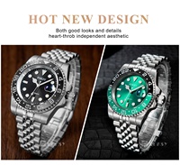 Fabricant chinois de montres mécaniques personnalisées avec mouvement 8215, boîtier de 40 mm, montre de luxe pour homme, automatique, étanche 5 ATM, montre lumineuse