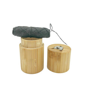 Di alta qualità a forma di dente filo interdentale cerato in fibra di mais con custodia di bambù materiale di carbone - Product Image 4