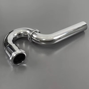 Siphon en P rond sanitaire en acier inoxydable 1-1/2 pour lavabo, durable et facile à assembler, 32mm 38mm - Product Image 5