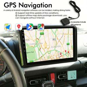 Autoradio Android 13 avec commande vocale IA 8+128 Go, CarPlay sans fil, lecteur multimédia vidéo stéréo GPS CarPlay pour Suzuki Jimny 2019 - Product Image 4