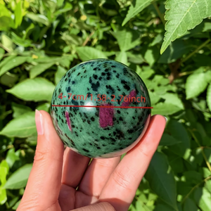 Boule de cristal de zoïsite avec rubis naturel, vente en gros, <span class=keywords><strong>pierre</strong></span> précieuse Anyolite pour la guérison, la décoration intérieure <span class=keywords><strong>et</strong></span> les rituels - Product Image 3