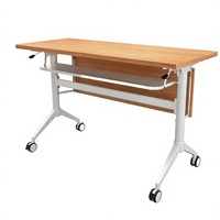 Tables de formation mobiles pliantes à plateau relevable en bois moderne, réglables en hauteur, pour bureau, école, réunion, salle de conférence