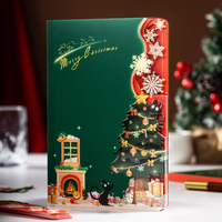 Cuaderno de Papel Tallado en 3D con Logotipo Personalizado, Venta al por Mayor, Diseño Creativo, Regalo de Navidad para Niños, Papelería Corporativa Festiva, PP