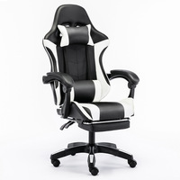 Fauteuil de Gaming Ergonomique de Luxe Pivotant en Cuir PU Haute Qualité pour Joueur PC de Bureau