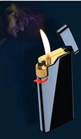Briquet créatif à induction coupe-vent, batterie métallique, allumage à gaz, allume-cigare, boîte cadeau, vente en gros