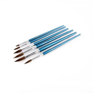 6 pièces Perle Bleu Poignée Brosse à Cheveux <span class=keywords><strong>En</strong></span> Nylon Crochet <span class=keywords><strong>Ligne</strong></span> Brosse <span class=keywords><strong>Aquarelle</strong></span> Peinture Brosse à Outils Ensemble - Product Image 4