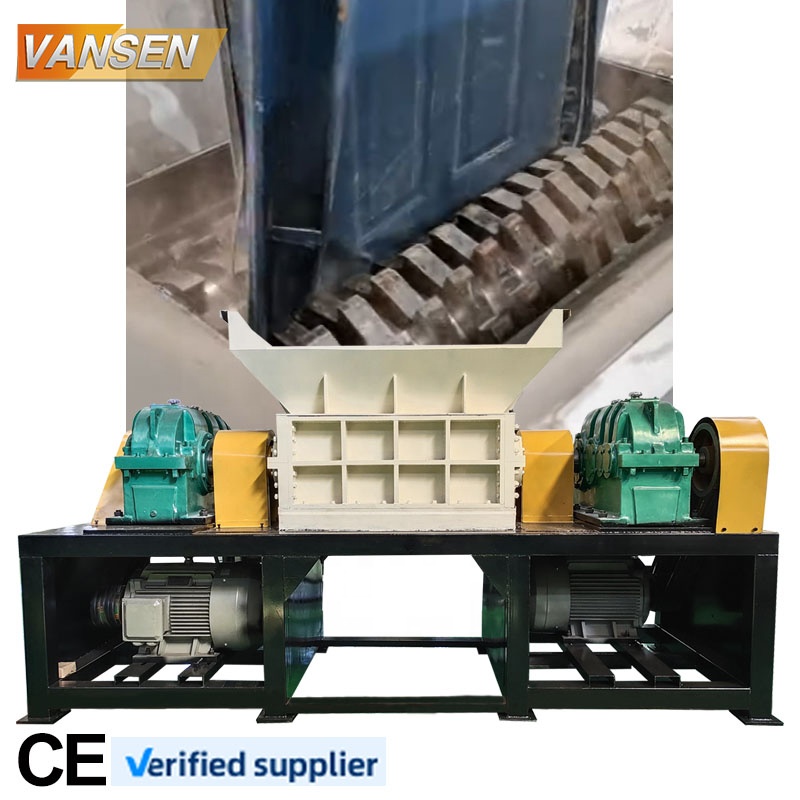 Двойной вал используется медная проволока лом железный барабан утилизация металлолома измельчители дробильная машина для продажи