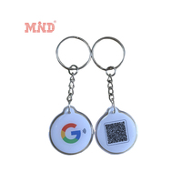 Logo personnalisé QR Code Epoxy RFID NFC Tag Porte-clés Epoxy programmable NFC Collier Tag
