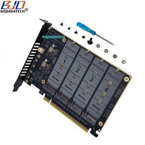 Tarjeta de Expansión Adaptadora PCI-E 5.0 16X a 4 * M.2 Key-M 2280 NVME SSD, Compatible con PCIe X4x4x4x4 Bifurcation, Velocidad de 512Gbps, Venta al Por Mayor - Product Image 2