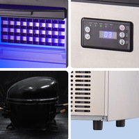 Fabricants de glace automatiques commerciaux 20-1200 kg, glace en blocs, affichage numérique direct, refroidisseurs d'air de type split, en acier inoxydable