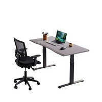 Meubles de bureau modernes en gros, bureau debout électrique à double moteur intelligent, cadre de bureau réglable en hauteur, utilisation à domicile ou au bureau