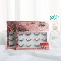 Faux cils 3D en gros, épais 16 mm, courts, naturels, en bande complète, faits à la main, en cheveux synthétiques, avec bande en coton, longueur 15 mm