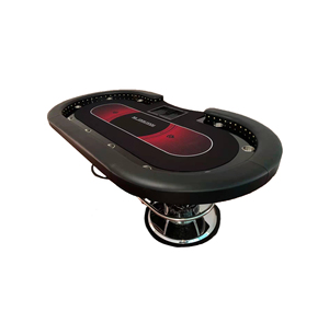 Table de jeu du Texas, table de poker de casino avec lampes LED - Product Image 1