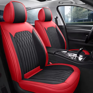 Burgundy Delicate Waterproof Soft Eco-friendly Nappa Leather Universal Fit <strong>Car</strong> Seat <strong>Covers</strong> Cushions Full Set All-Season - Product Image 6