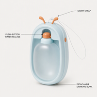 Bouteille d'eau portable et étanche pour animaux de compagnie avec bol pliable, durable et écologique pour chiens, chats et plus encore
