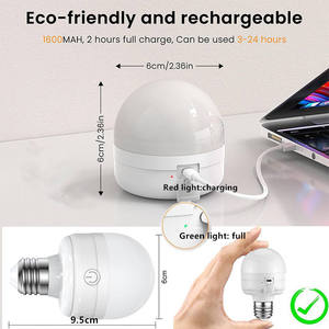 Có Thể Tháo Rời Có Thể Tháo Rời Từ E26 Vít Cơ Sở USB Có Thể Sạc Lại Thông Minh RGB Globe Ánh Sáng Bóng Đèn Từ Xa Không-Hardwired Tường Đèn Treo Tường Bảng - Product Image 3