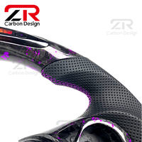 Accessoires intérieurs pour Honda Civic 9e génération LXR Si, cuir véritable, fibre de carbone forgée personnalisée, volant sport LED RPM