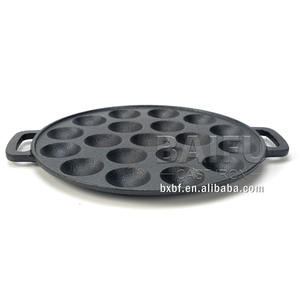 19 Poffertjes muslimah Mini Pancake Pan <span class=keywords><strong>ghisa</strong></span> olandese Mini-Pancake Pan Iron farcito Pancake Balls Aebleskiver Pan - Product Image 2