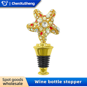 Christmas <b>Bottle</b> <b>Stoppers</b> Metal Wine <b>Stopper</b> Gold Diamond Star Style For Whiskey Champagne Red Wine - Product Image 4