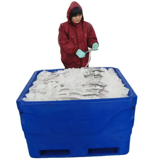 Contenedores de congelador para almacenamiento de pescado, contenedores de pescado frío, pecera de plástico