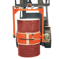 Chariot élévateur avec grue pour levage de fûts, équipement de manutention de fûts en acier et en plastique pour le chargement et le déchargement en entrepôt