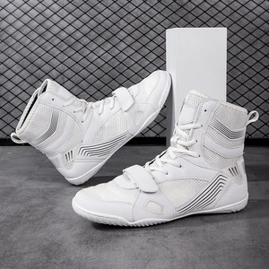 Zapatos de boxeo para hombre, de malla transpirable, con cordones, para entrenamiento y combate deportivo. - Product Image 1