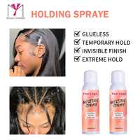 Kit d'outils pour perruque de marque privée perruque temporaire à forte tenue cheveux colle adhésive pour dentelle spray fondant pour perruque à dentelle